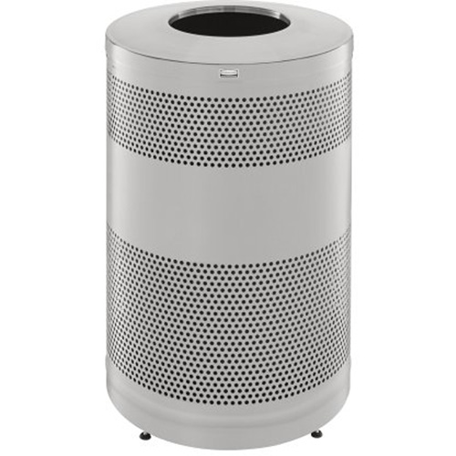 Poubelle d&eacute;corative &agrave; dessus ouvert classique, Acier inoxydable, Capacit&eacute; 51 gal. US Groupe Belzile Dickner