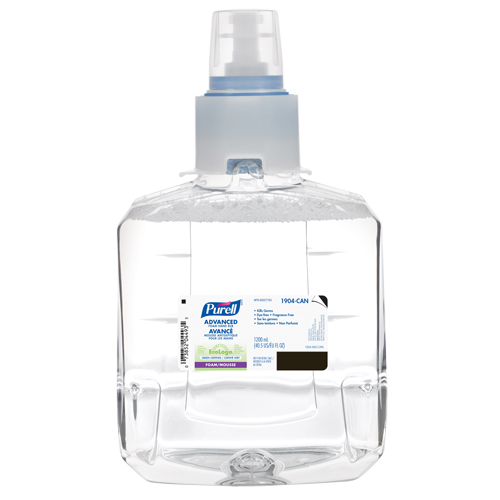 LTX-12 Advanced Foam Hand Sanitizer, 1200 ml, Cartridge Refill, 70% Alcohol Groupe Belzile Dickner