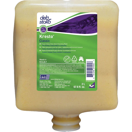 Nettoyant extra puissant pour les mains Kresto Classic, Pierre ponce, 2 L, Recharge, Parfum&eacute; Groupe Belzile Dickner