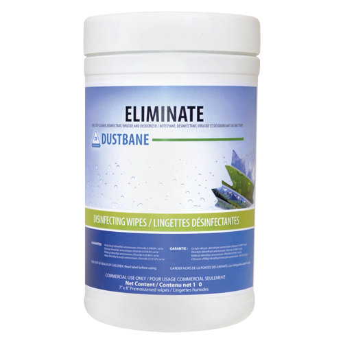 Eliminate Virucide Wipes, 7" x 8", 180 Count Groupe Belzile Dickner