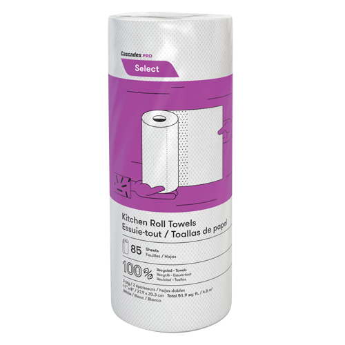 Rouleau d'essuie-tout de cuisine Pro Select, 2 Pli, 85 Feuilles/rouleau, 8" la, 11" lo Groupe Belzile Dickner