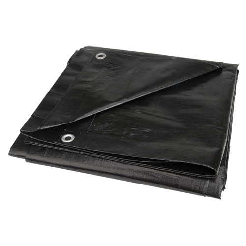 Tarp, Light Industrial Duty, Black, 6' x 8' x 8 mils Groupe Belzile Dickner