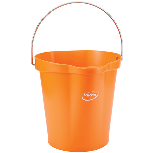 Seau hygi&eacute;nique pour service alimentaire, Tangerine, 3 gal. US Groupe Belzile Dickner