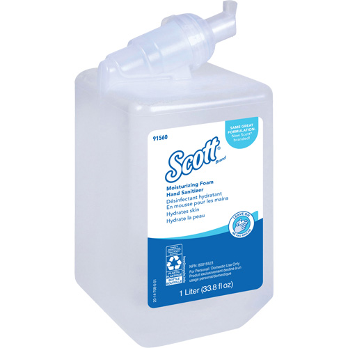 Scott&reg; Pro Moisturizing Foam Hand Sanitizer, 1000 ml, Cartridge Refill, 62% Alcohol Groupe Belzile Dickner