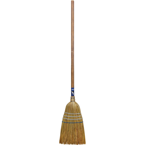 Industrial Corn Broom, 3-String, Wood Handle Groupe Belzile Dickner