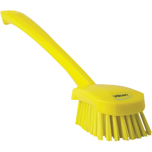 Long Handle Brush, Stiff Bristles, 16-3/10" Long, Yellow Groupe Belzile Dickner