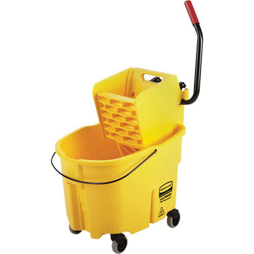 WaveBrake&reg; Mop Bucket & Wringer Combo Pack, Side Press, 8.75 US Gal.(35 Quart), Yellow Groupe Belzile Dickner