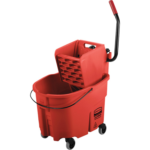 WaveBrake&reg; Mop Bucket & Wringer Combo Pack, Side Press, 8.75 US Gal.(35 Quart), Red Groupe Belzile Dickner