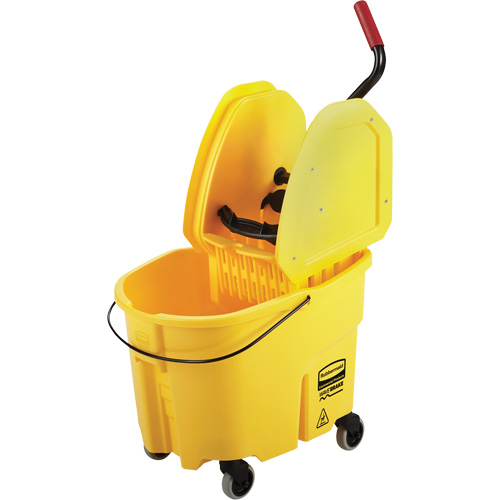 WaveBrake&reg; Mop Bucket & Wringer Combo Pack, Down Press, 8.75 US Gal.(35 Quart), Yellow Groupe Belzile Dickner