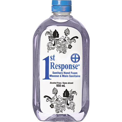 1st Response&reg; Sanitary Hand Foam, Liquid, 950 ml, Bottle, Unscented Groupe Belzile Dickner