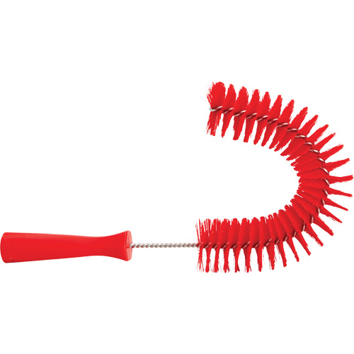Brosse recourb&eacute;e, Soies Moyen/Ferme, Longueur de 15-1/2", Rouge Groupe Belzile Dickner