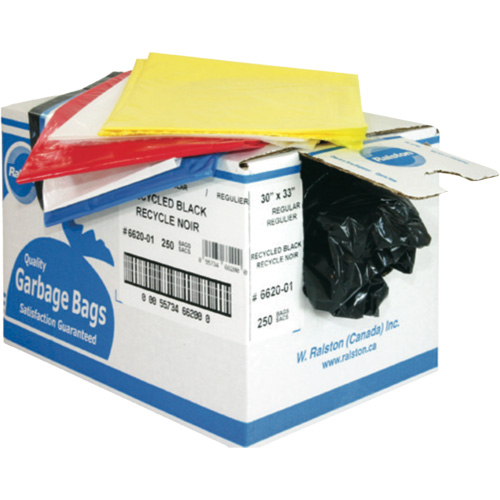 Industrial Garbage Bags, 3X Strong, 35" W x 50" L, 2.7 mils, Orange Groupe Belzile Dickner