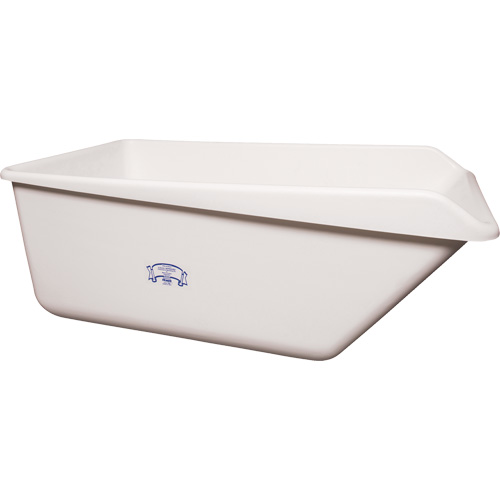 Bac de rangement avec rebord inclin&eacute;, Plastique, Blanc Groupe Belzile Dickner