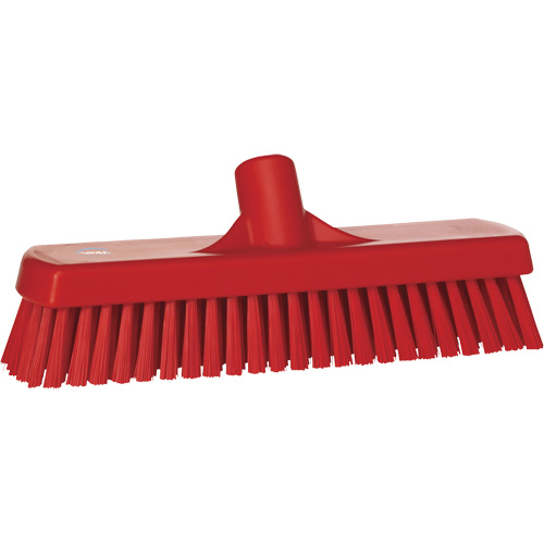 Brosse &agrave; r&eacute;curer pour planchers et murs, Crins Ferme, 12", Polyester, Rouge Groupe Belzile Dickner