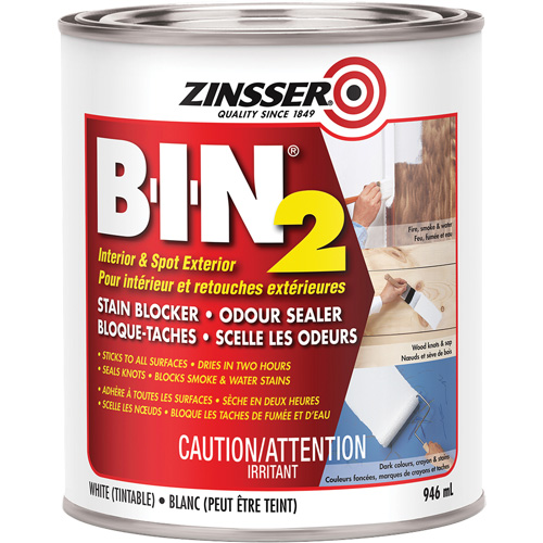 Appr&ecirc;t B-I-N 2, Blanc, Tr&egrave;s mat, 946 ml, Canette Groupe Belzile Dickner