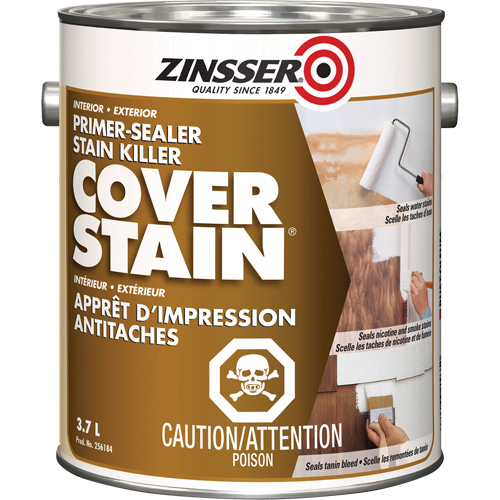 Scellant d'appr&ecirc;t &agrave; base d'huile Cover Stain, 3,7 L, Gallon, Blanc Groupe Belzile Dickner