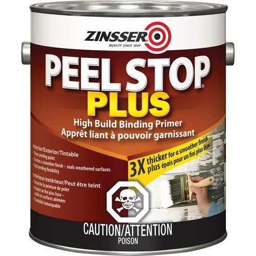 Couche primaire avec liant Plus High Build Peel Stop, 3,78 L, Gallon, Blanc Groupe Belzile Dickner
