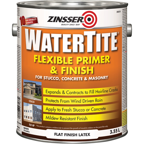 Couche primaire et de finition flexible et r&eacute;sistante aux intemp&eacute;ries Watertite, 3,55 L, Gallon, Blanc Groupe Belzile Dickner