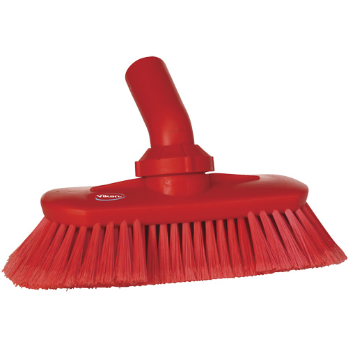 Angle-Adjustable Water-Fed Washing Brush, Soft Bristles, 9-1/4" Long, Red Groupe Belzile Dickner