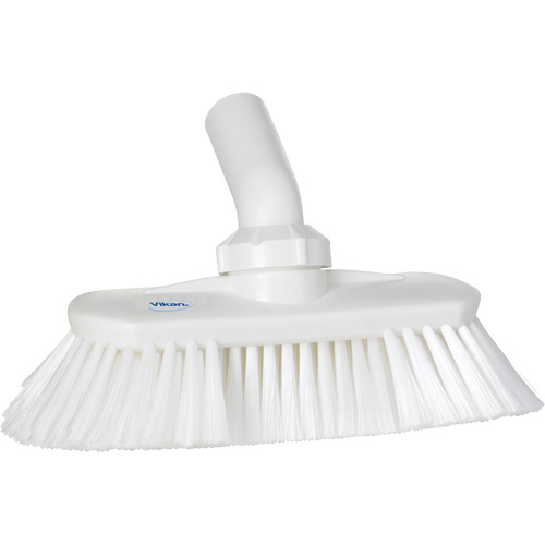Angle-Adjustable Water-Fed Washing Brush, Soft Bristles, 9-1/4" Long, White Groupe Belzile Dickner
