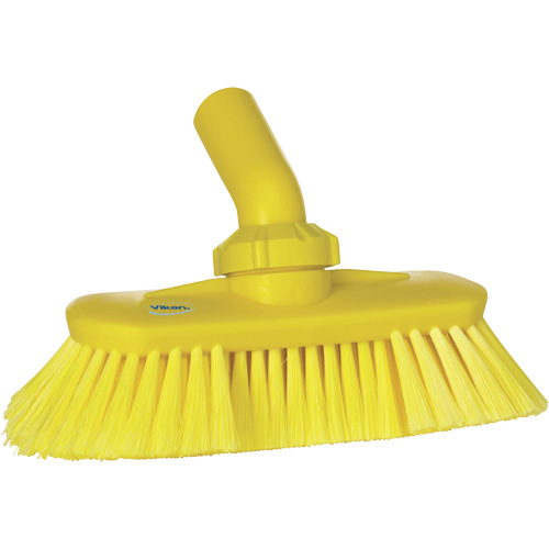 Brosse de lavage aliment&eacute;e en eau et &agrave; angle r&eacute;glable, Soies Doux, Longueur de 9-1/4", Jaune Groupe Belzile Dickner