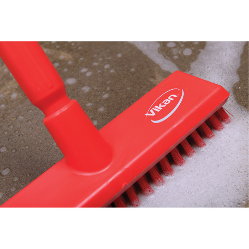 Water-Fed Deck Scrub Brush, X-Coarse Bristles, 10-3/4", Polyester, Green Groupe Belzile Dickner