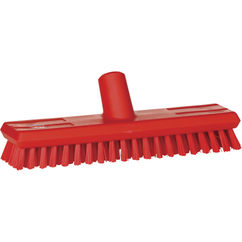 Water-Fed Deck Scrub Brush, X-Coarse Bristles, 10-3/4", Polyester, Red Groupe Belzile Dickner