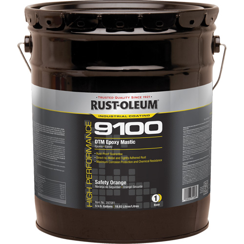 9100 System DTM Epoxy Mastic Base, Safety Orange, 5 gal., Pail Groupe Belzile Dickner