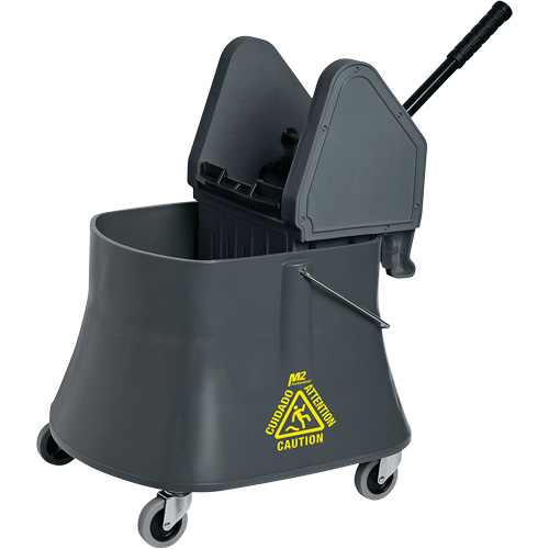Champ Bucket & Wringer Combo, Down Press, 10 US Gal.(40 Quart), Grey Groupe Belzile Dickner