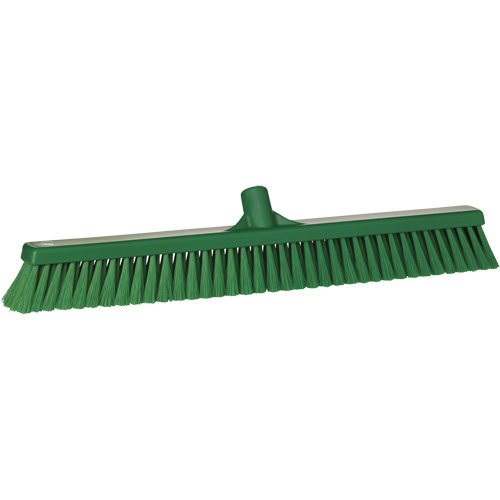 Small Particle Push Broom Head, Fine Bristles, 24", Polyester, Green Groupe Belzile Dickner