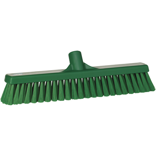 Small Particle Push Broom Head, Fine Bristles, 16-1/2", Polyester, Green Groupe Belzile Dickner