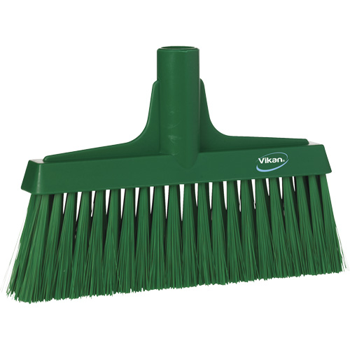Upright Broom Head, Coarse/Fine Bristles, 10-1/4", Polyester, Green Groupe Belzile Dickner