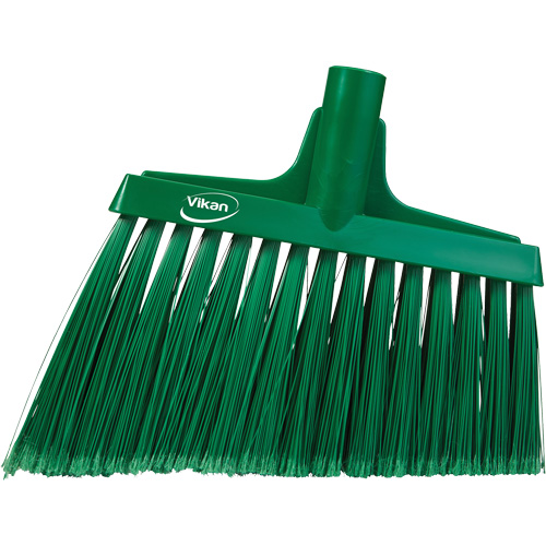 Angled Broom Head, Split Bristles, 11-1/2", Polyester, Green Groupe Belzile Dickner