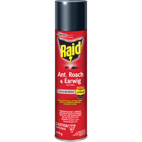 Insecticide contre fourmis, coquerelles et perce-oreilles Raid, 350 g, &agrave; base de solvant Groupe Belzile Dickner