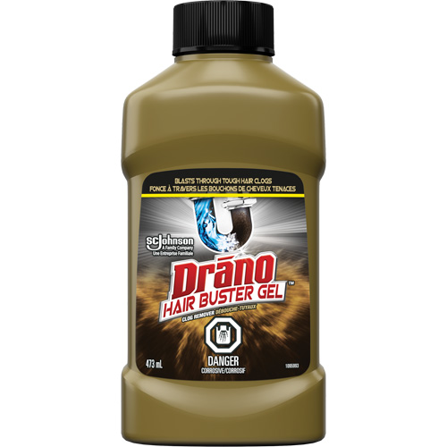 Produit d&eacute;bouchant extra puissant pour les bouchons de cheveux de Drano Groupe Belzile Dickner