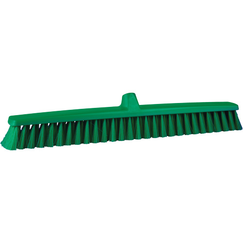 ColorCore Push Broom, Fine Bristles, 24", Polypropylene, Green Groupe Belzile Dickner