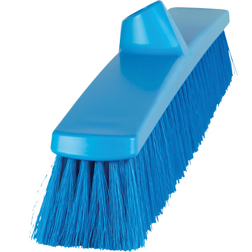ColorCore Push Broom, Fine Bristles, 24", Polypropylene, Blue Groupe Belzile Dickner
