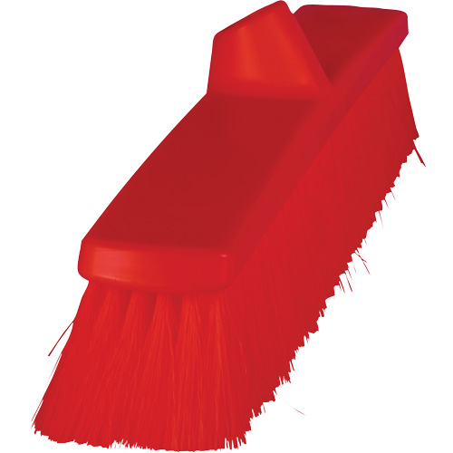 ColorCore Push Broom, Fine Bristles, 24", Polypropylene, Red Groupe Belzile Dickner