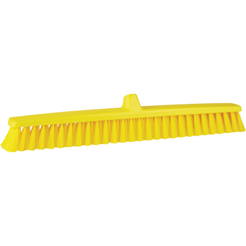 ColorCore Push Broom, Fine Bristles, 24", Polypropylene, Yellow Groupe Belzile Dickner