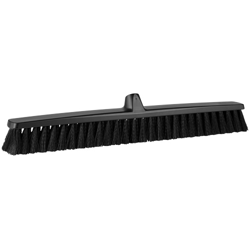 ColorCore Push Broom, Fine Bristles, 24", Polypropylene, Black Groupe Belzile Dickner