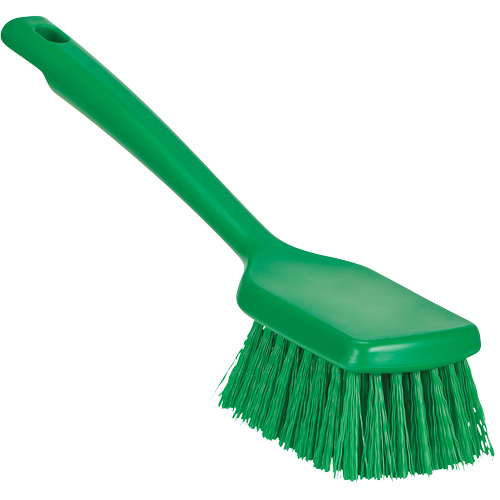 ColorCore Short Handle Brush, Stiff Bristles, 12" Long, Green Groupe Belzile Dickner