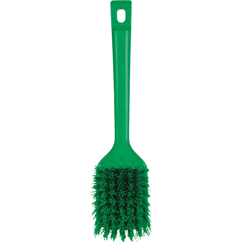 ColorCore Short Handle Brush, Stiff Bristles, 12" Long, Green Groupe Belzile Dickner