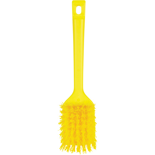 ColorCore Short Handle Brush, Stiff Bristles, 12" Long, Yellow Groupe Belzile Dickner