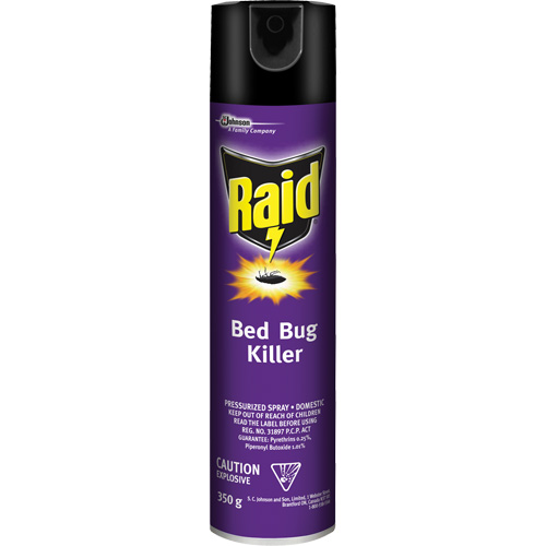 Raid&reg; Bed Bug Killer Insecticide, 350 g, Aerosol Can, Solvent Base Groupe Belzile Dickner