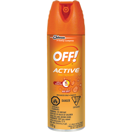 Insectifuge Off! Active, DEET &agrave; 15 %, A&eacute;rosol, 170 g Groupe Belzile Dickner