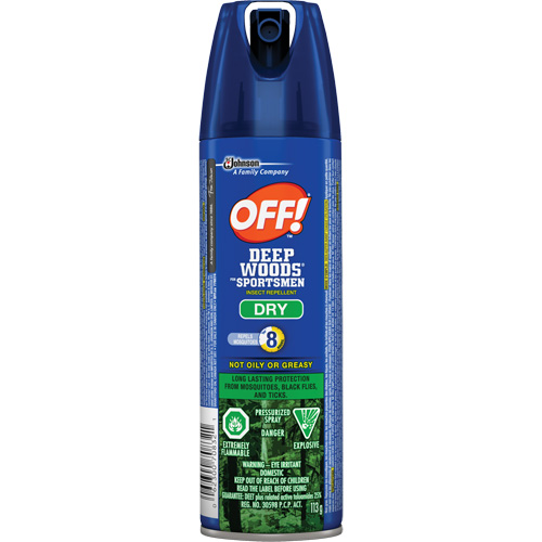 Insectifuge sec pour sportifs Off! R&eacute;gions sauvages, DEET &agrave; 30 %, A&eacute;rosol, 113 g Groupe Belzile Dickner