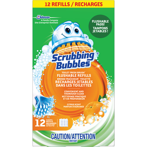 Recharge de tampons jetables dans les toilettes, pour la brosse pour cuvettes Scrubbing Bubbles Fresh Brush, Recharge Groupe Belzile Dickner