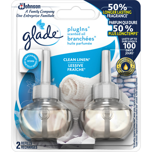 Recharge Glade Branch&eacute;es huile parfum&eacute;e, Lessive fraîche , Cartouche Groupe Belzile Dickner