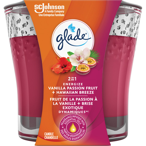 Chandelle 2-en-1 Glade, Brise exotique et fruit de la passion &agrave; la vanille Groupe Belzile Dickner