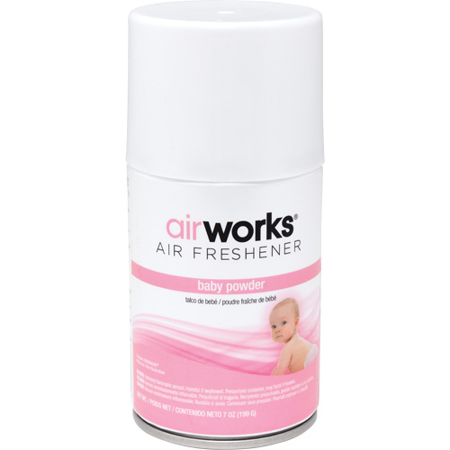 AirWorks&reg; Metered Air Fresheners, Fresh Baby Powder, Aerosol Can Groupe Belzile Dickner